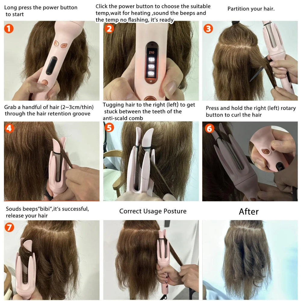Automatic Rotating Hair Curler